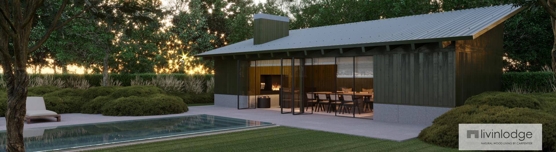 Houten poolhouse op maat