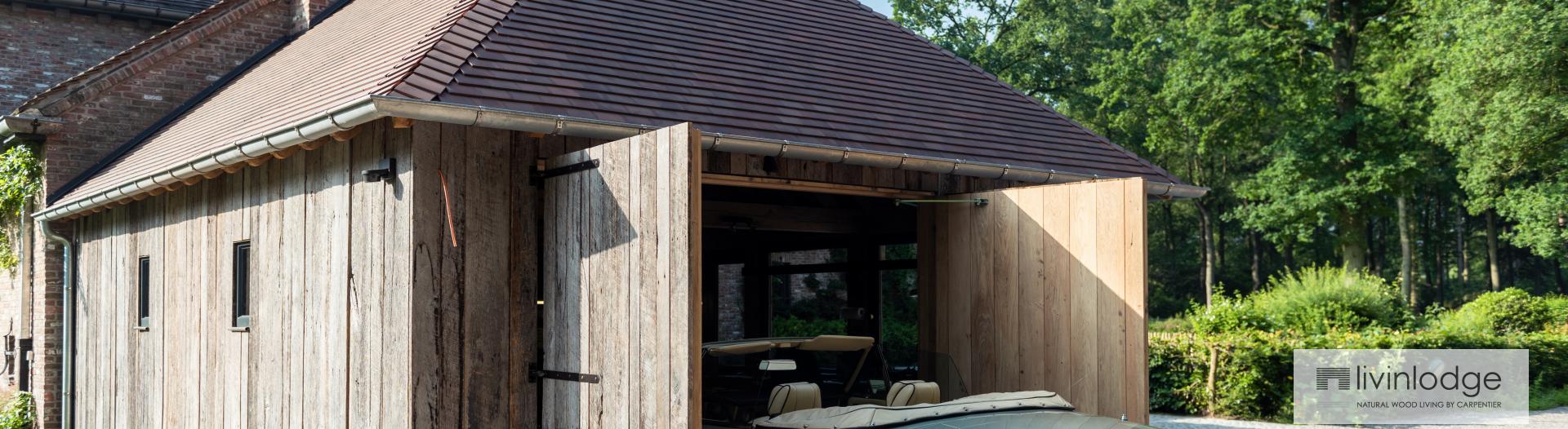 Houten carport als aanbouw