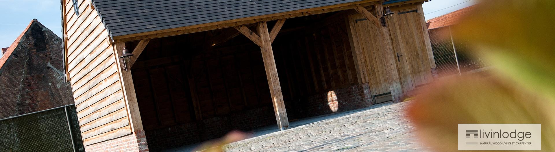 eiken carport - houten bijgebouwen op maat