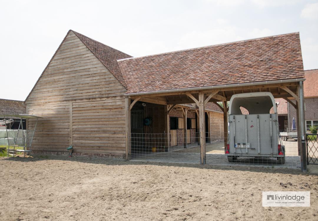 eiken carport - houten bijgebouwen op maat