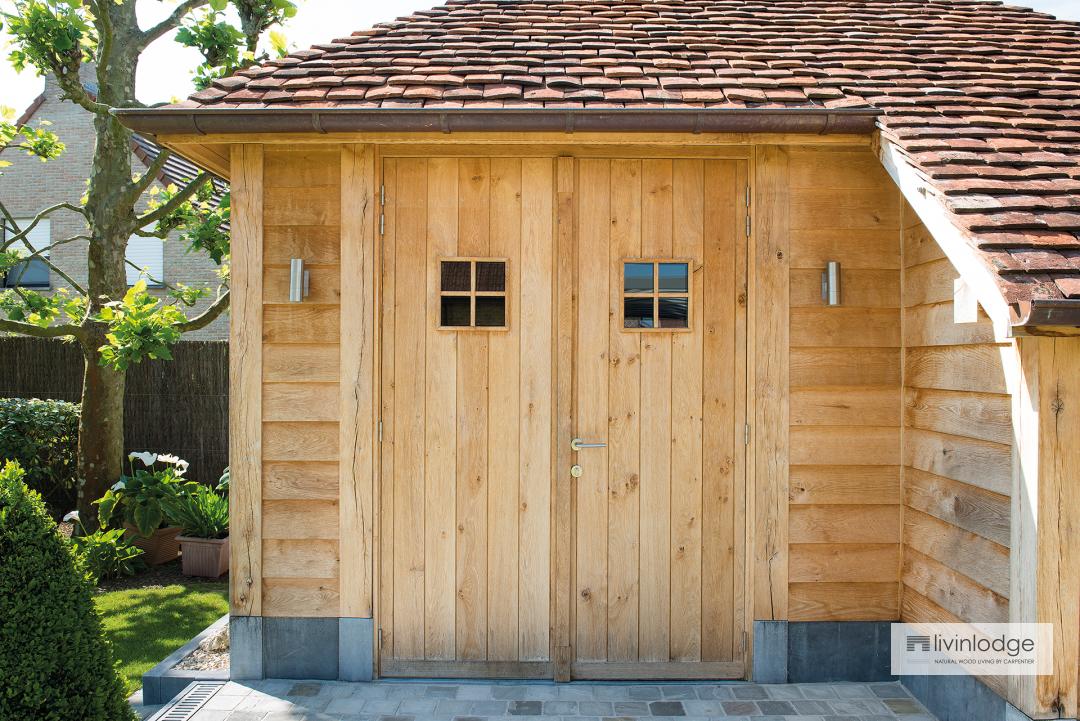 eiken tuinberging - houten bijgebouwen op maat