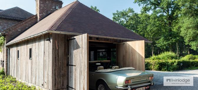 eiken carport - houten bijgebouwen op maat